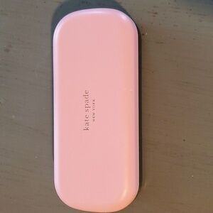 Kate Spade Eyeglass/Sunglasses Case Green & Pink HARD side Lined